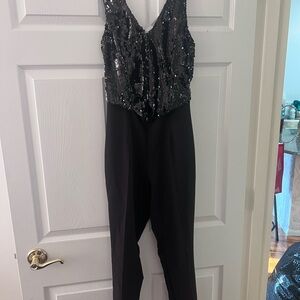 Sequin Black Jumpsuit